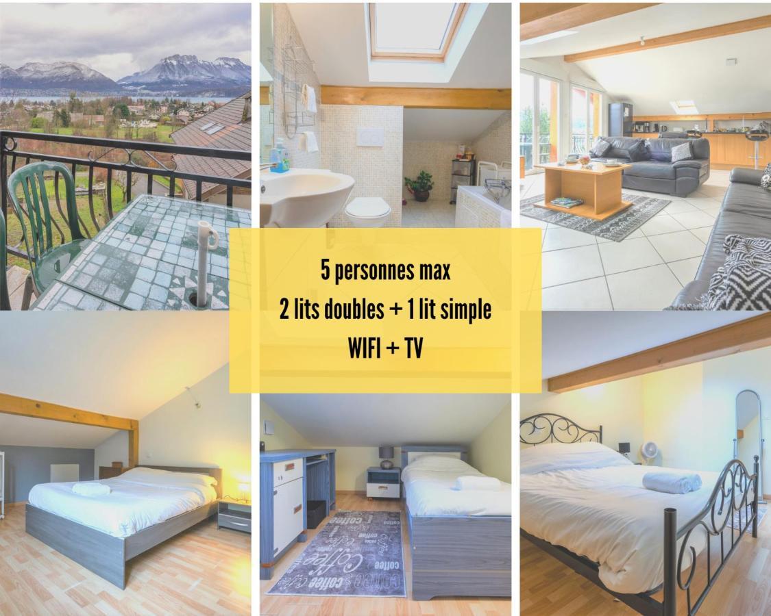 Cabana & Panorama Lac Annecy -Parking & Terrasse Sévrier Εξωτερικό φωτογραφία