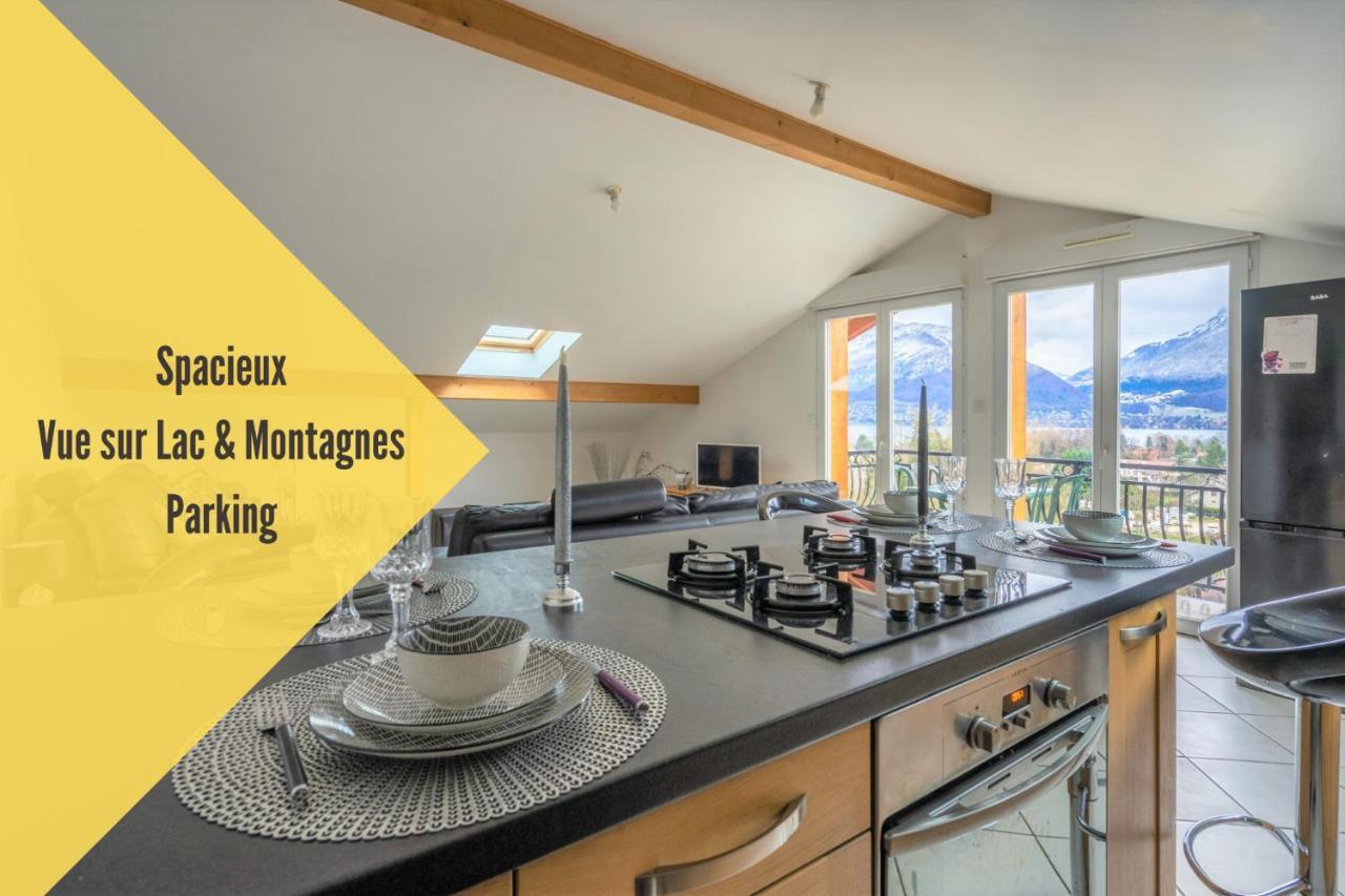 Cabana & Panorama Lac Annecy -Parking & Terrasse Sévrier Εξωτερικό φωτογραφία